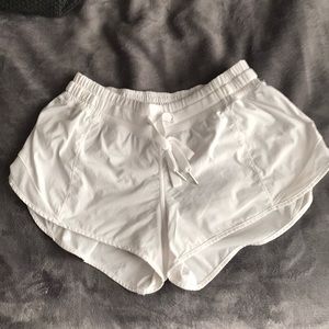 Lululemon white hotty hot shorts